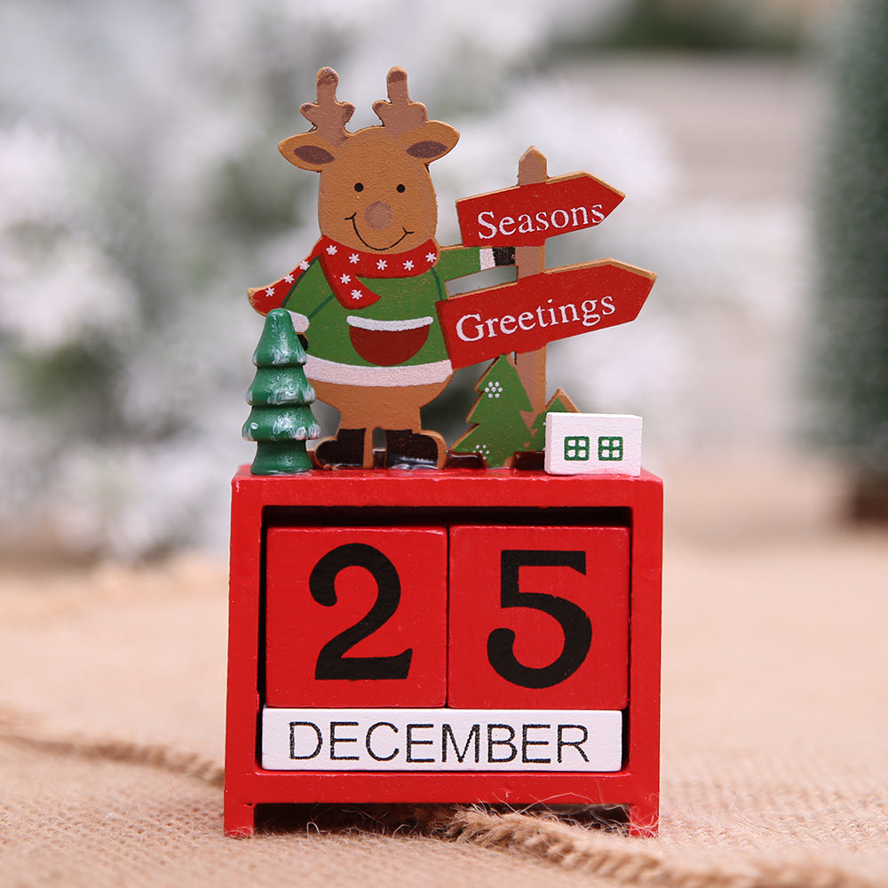 🎄 Calendar Decorativ din Lemn pentru Crăciun