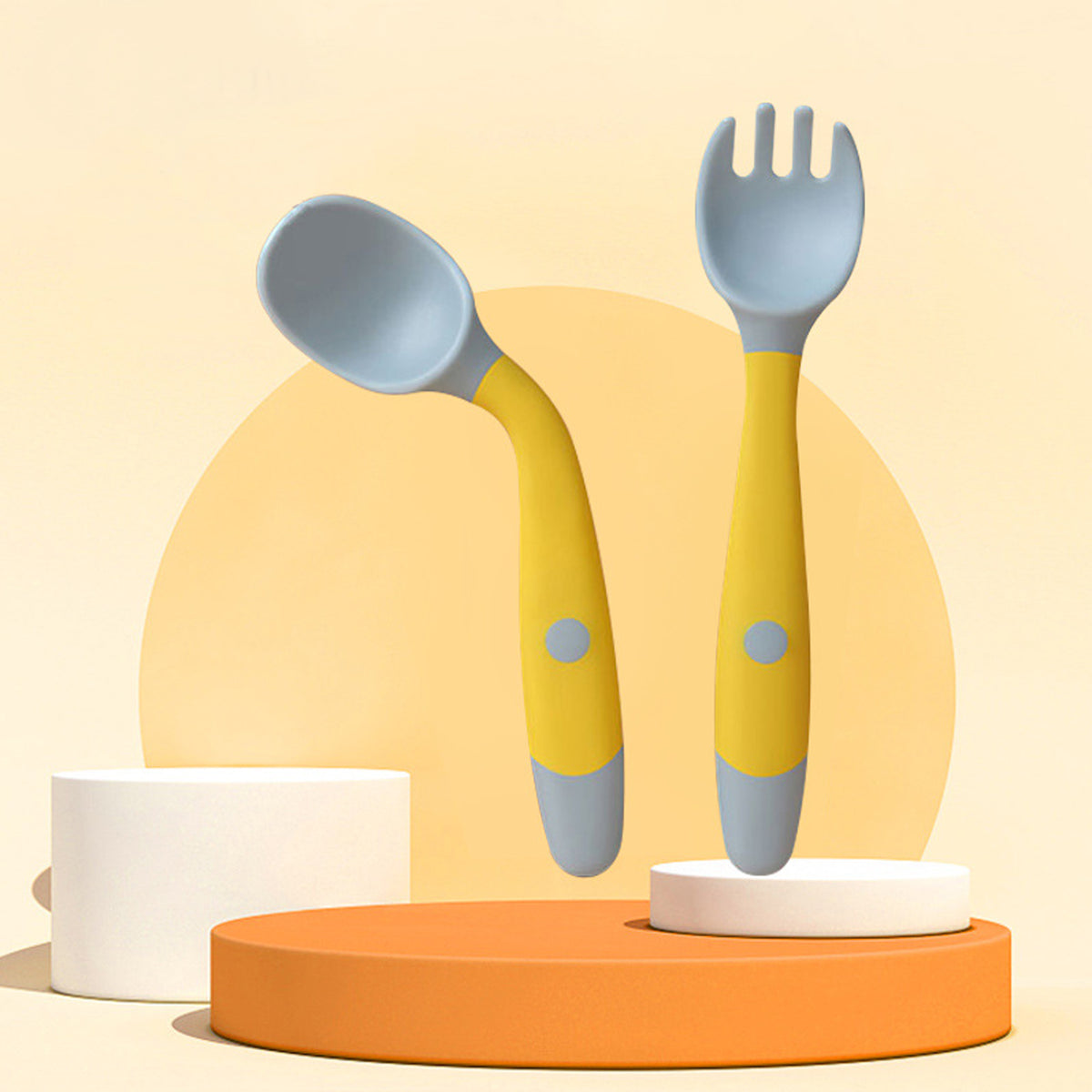🥄👶 Set Linguriță și Furculiță Flexibilă