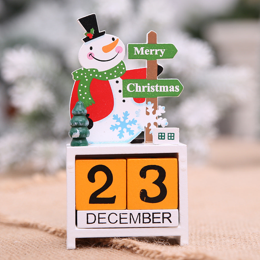 🎄 Calendar Decorativ din Lemn pentru Crăciun