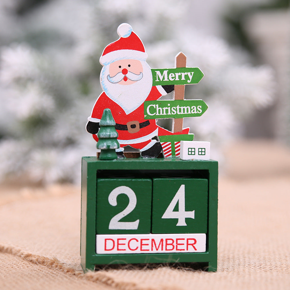🎄 Calendar Decorativ din Lemn pentru Crăciun