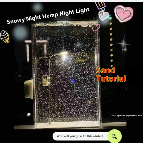 ❄️🏡 Lampă DIY „Peisaj Înzăpezit” cu Efect de Ninsoare