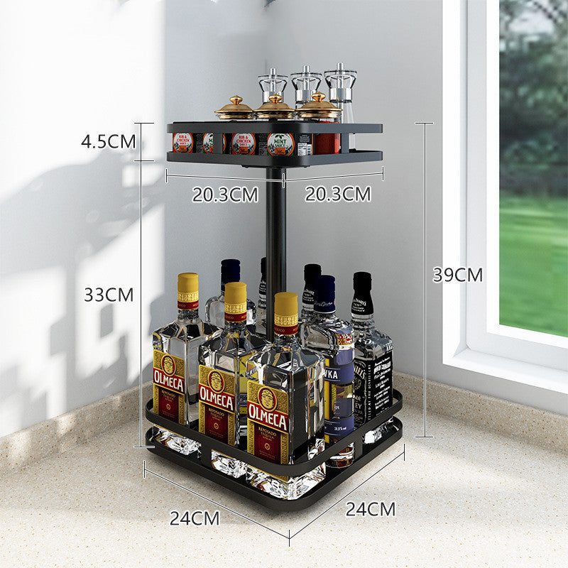 🧂✨ Raft Rotativ pentru Condimente din Oțel Inoxidabil