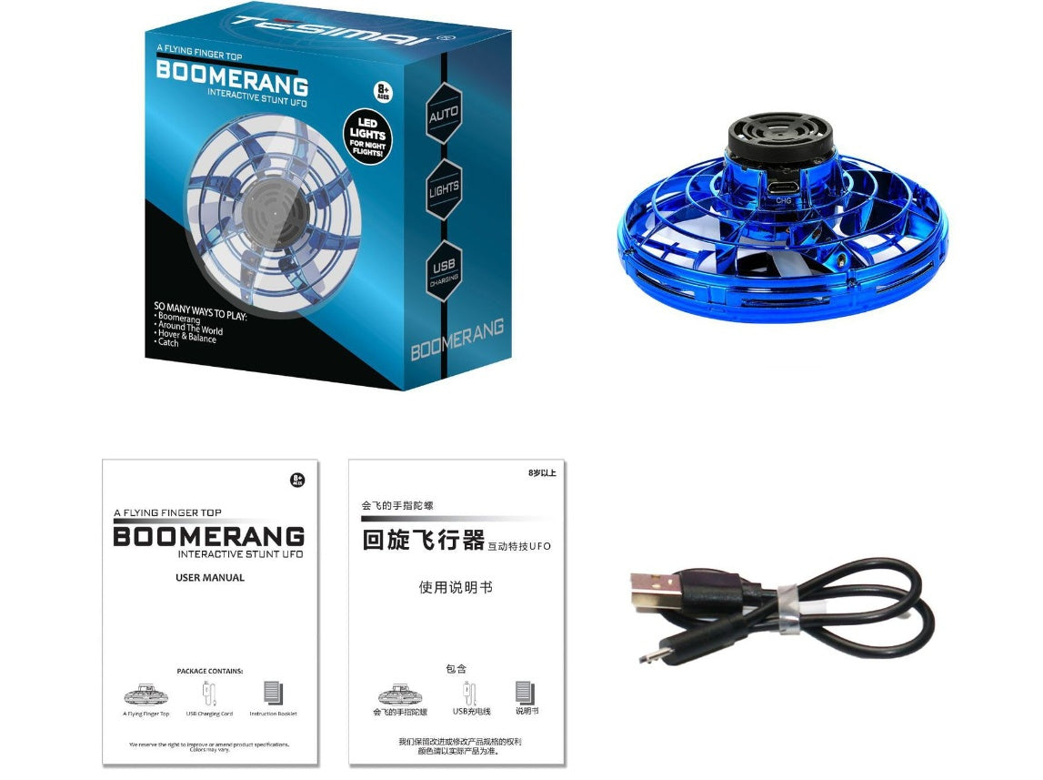 🛸 Mini Dronă OZN de Degete cu Lumini RGB 🌟