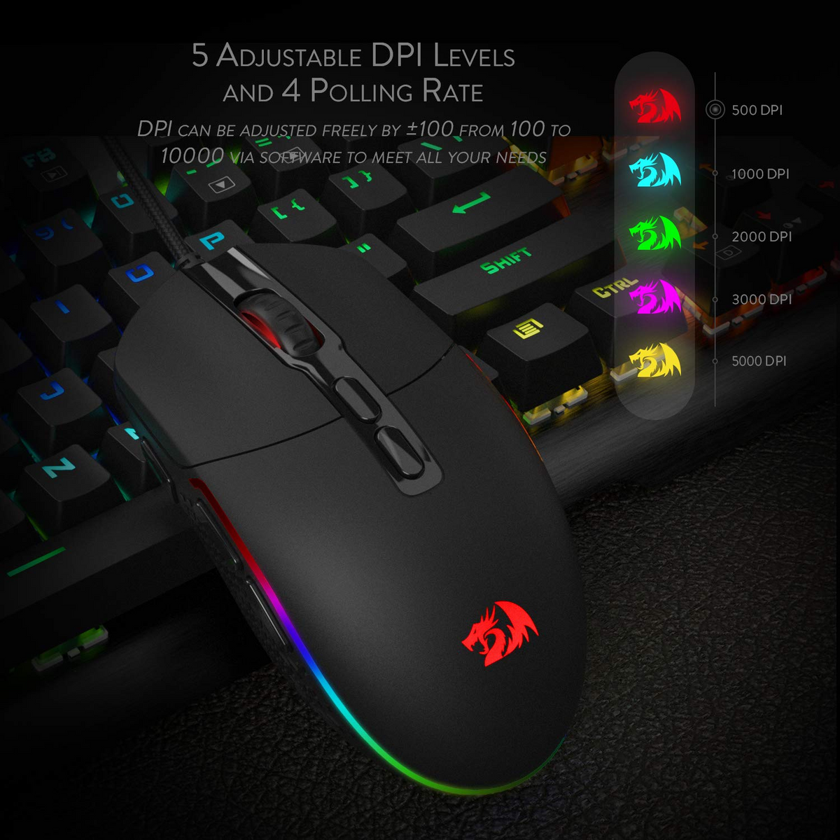 🎮 Mouse Gaming Profesional cu 9 Butoane