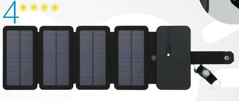 ☀️ Încărcător Solar Pliabil USB