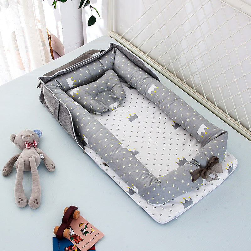 🛏️👶 Cuib pentru Bebeluși din Bumbac 100%