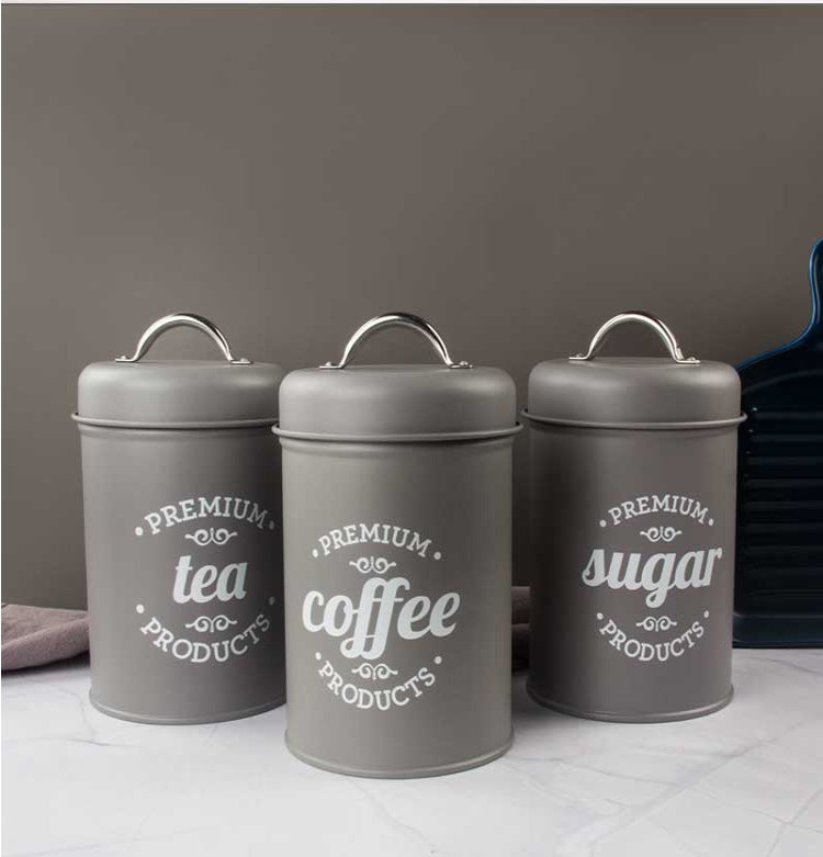 ☕🍵 Set 3 Recipiente pentru Ceai, Cafea și Zahăr