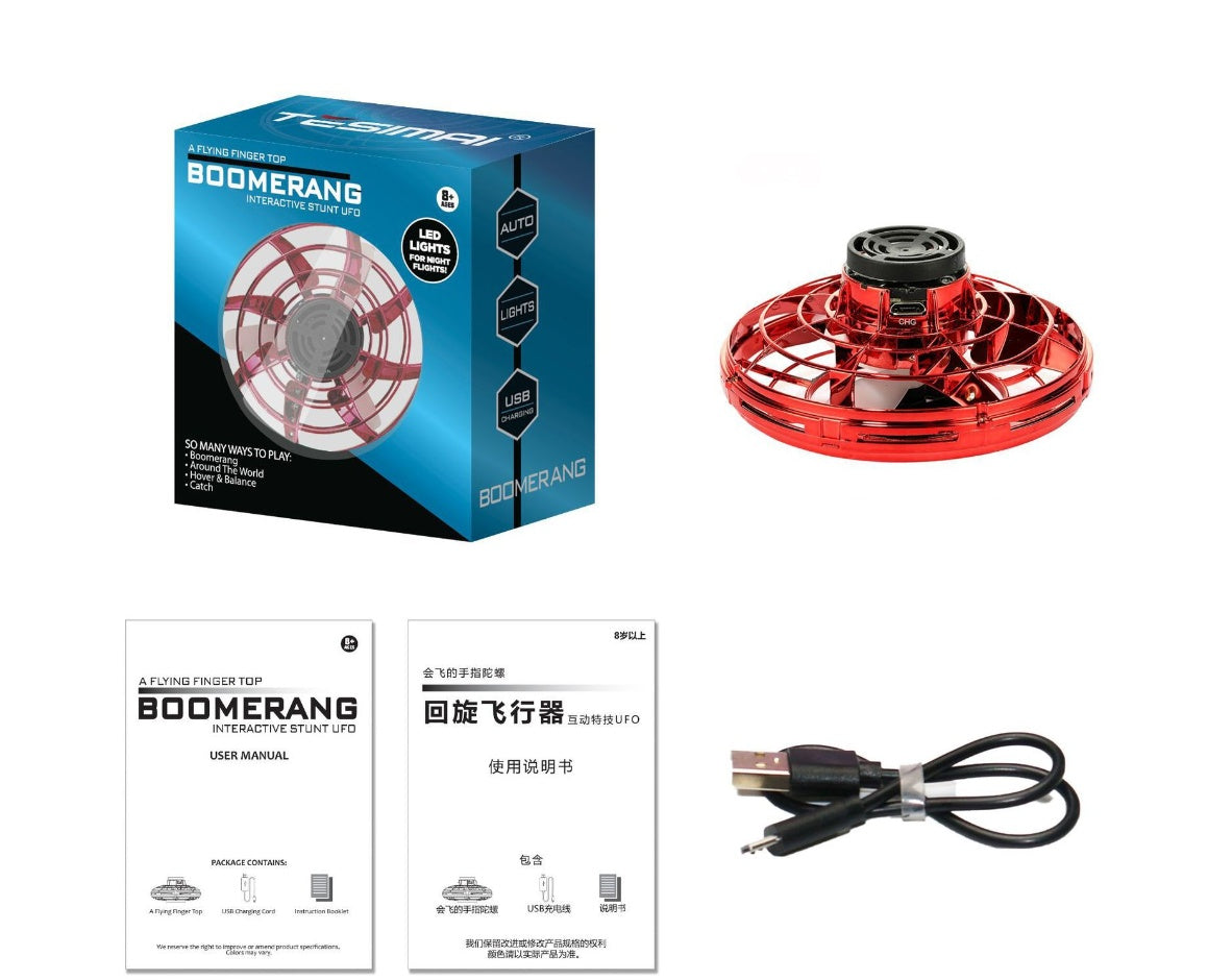 🛸 Mini Dronă OZN de Degete cu Lumini RGB 🌟