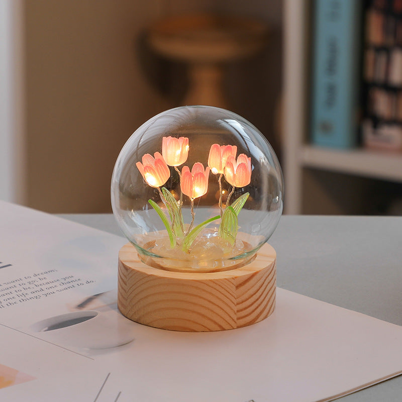 🌷 Lampă de Veghe cu Lalele Artificiale