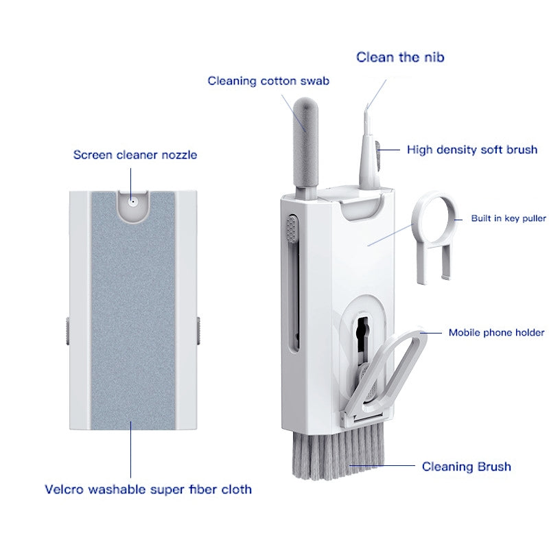 🧽 Kit 5 în 1 pentru Curățarea Ecranelor și Dispozitivelor Electronice